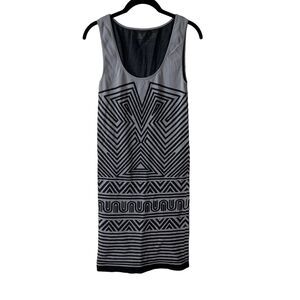 Thatcher By Alisse Thatcher Medium Dress Textured Mini Bodycon Gray Black